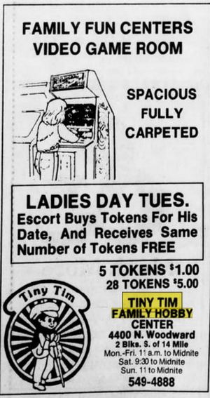 Tiny Tim Hobby Center - 1983 Ad - Video Games (newer photo)